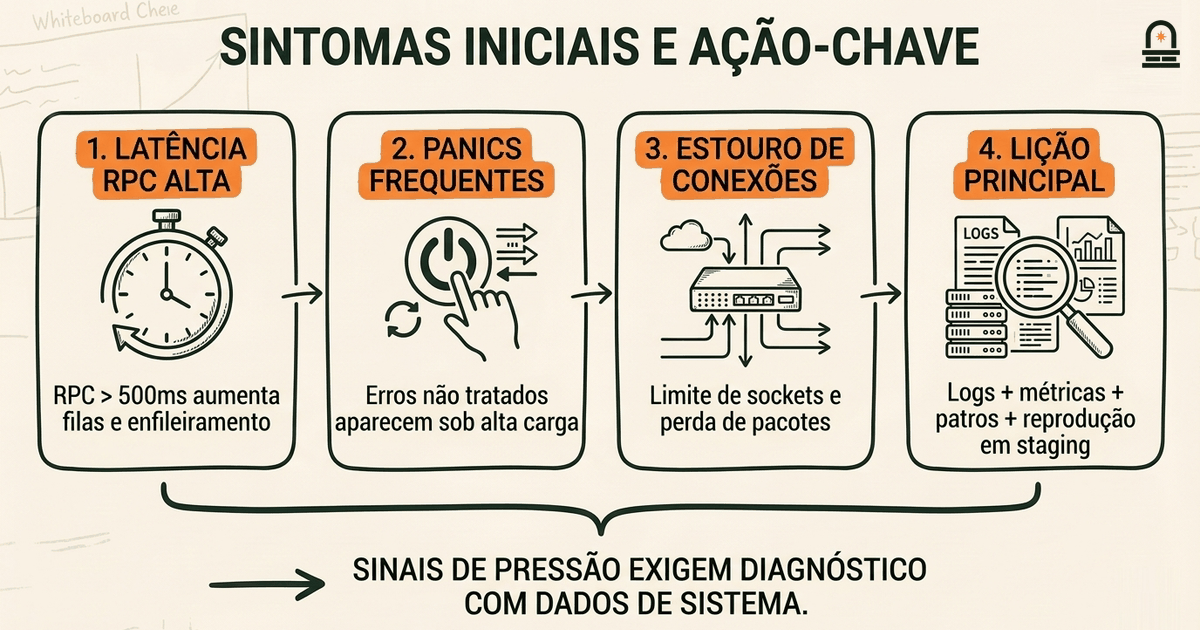 Sintomas de Incidentes e Ações-Chave de Mitigação